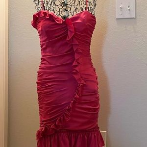 BETSY JOHNSON - Pink Silk dress -Size 6